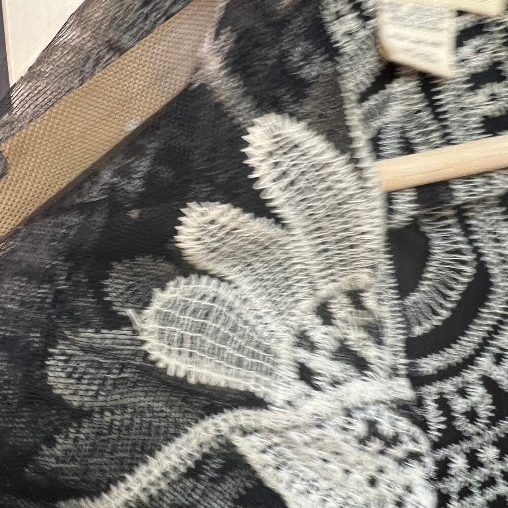 Indigo Thread Co Black Mesh Lace Kimono Cover Up One Size - Picture 12 of 15
